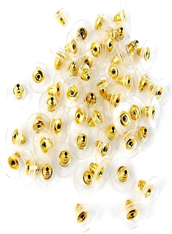 Excellentcrafts Earrings Back Stopper Earnuts Stud Golden, Pack of 50Pcs